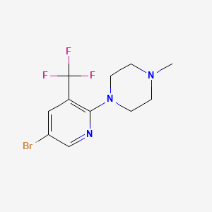 Structure - 1-[5-bromo-3-(trifluoromethyl)pyridin-2-yl]-4-methylpiperazine, 97%