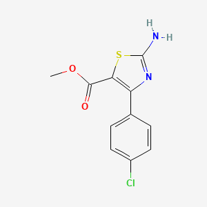 Structure - Methyl 2-amino-4-(4-chlorophenyl)thiazole-5-carboxylate, 96%