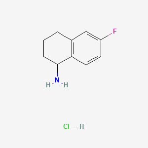 Structure - 6-Fluoro-1,2,3,4-tetrahydronaphthalen-1-amine hydrochloride, 95%