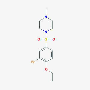 Structure - 1-((3-Bromo-4-ethoxyphenyl)sulfonyl)-4-methylpiperazine, 95%