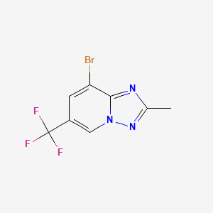 Structure - 8-Bromo-2-methyl-6-(trifluoromethyl)-[1,2,4]triazolo[1,5-a]pyridine, 95%