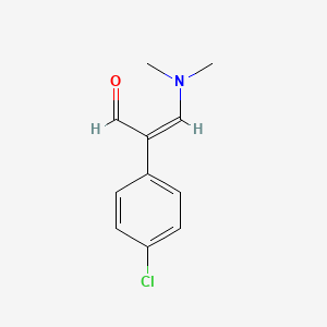 Structure - (Z)-2-(4-Chlorophenyl)-3-(dimethylamino)-2-propenal, 95%