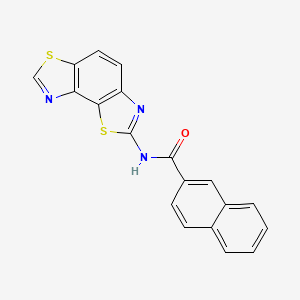 Structure - N-(Benzo[1,2-d:3,4-d']bis(thiazole)-2-yl)-2-naphthamide, 95%