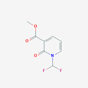 Structure - Methyl 1-(difluoromethyl)-2-oxo-pyridine-3-carboxylate, 95%