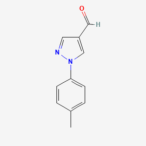 Structure - 1-(4-Methylphenyl)pyrazole-4-carbaldehyde, 98%