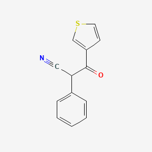 Structure - 3-Oxo-2-phenyl-3-(thiophen-3-yl)propanenitrile, 95%