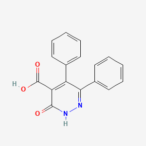 Structure - 3-Oxo-5,6-diphenyl-2,3-dihydropyridazine-4-carboxylic acid, 95%