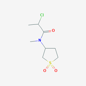 Structure - 2-Chloro-n-(1,1-dioxidotetrahydrothien-3-yl)-n-methylpropanamide, 95%