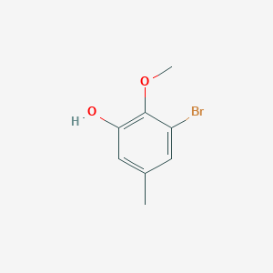 Structure - 3-Bromo-2-methoxy-5-methylphenol, 95%