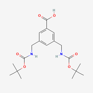 Structure - 3,5-Bis[(boc-amino)methyl]-benzoic acid, 95%