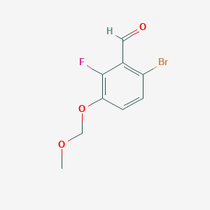 Structure - 6-Bromo-2-fluoro-3-(methoxymethoxy)benzaldehyde, 95%