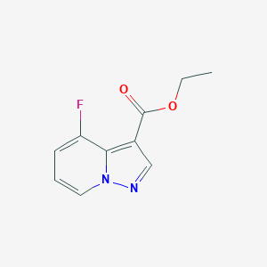 Structure - Ethyl 4-fluoropyrazolo[1,5-a]pyridine-3-carboxylate, 95%