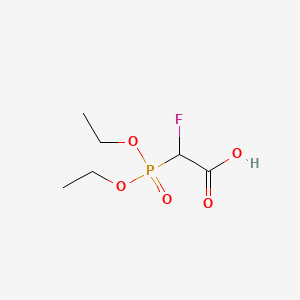 Structure - Diethylphosphonofluoroacetic acid, 95%