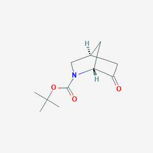 Structure - tert-Butyl (1r,4s)-6-oxo-2-azabicyclo[2.2.1]heptane-2-carboxylate, 95%
