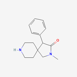 Structure - 2-Methyl-4-phenyl-2,8-diazaspiro[4.5]decan-3-one, 95%