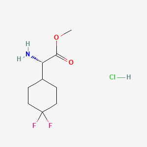 Structure - Methyl (s)-2-amino-2-(4,4-difluorocyclohexyl)acetate hcl, 95%