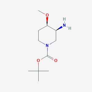 Structure - tert-Butyl rac-(3s,4r)-3-amino-4-methoxy-1-piperidinecarboxylate, 95%
