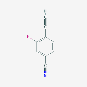Structure - 4-Ethynyl-3-fluorobenzonitrile, 95%