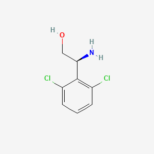 Structure - (2S)-2-Amino-2-(2,6-dichlorophenyl)ethan-1-ol, 95%