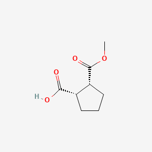 Structure - 2-(Methoxycarbonyl)cyclopentane-1-carboxylic acid, 95%