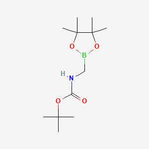 Structure - N-Boc-Aminomethylboronic acid pinacol ester, 96%