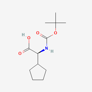 Structure - Boc-cyclopentyl-gly-oh dcha, 95%