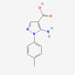 Structure - 5-Amino-1-(4-methylphenyl)-1H-pyrazole-4-carboxylic acid, 97%