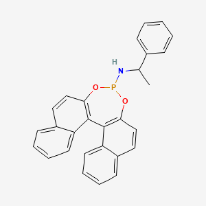 Structure - (11bS)-N-[(1R,S)-1-phenylethyl]-Dinaphtho[2,1-d:1',2'-f][1,3,2]dioxaphosphepin-4-amine, 95%