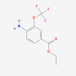 Structure - Ethyl 4-amino-3-(trifluoromethoxy)benzoate, 95%
