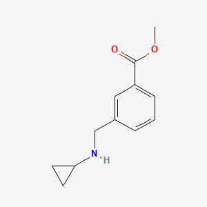 Structure - 3-Cyclopropylaminomethyl-benzoic acid methyl ester, 95%