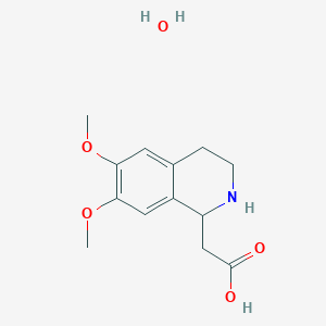 Structure - (6,7-Dimethoxy-1,2,3,4-tetrahydroisoquinolin-1-yl)acetic acid, 95%