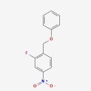 Structure - 2-Fluoro-4-nitro-1-phenoxymethyl-benzene, 95%