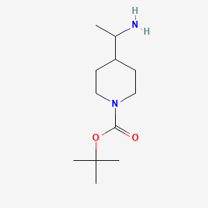 Structure - tert-Butyl 4-(1-aminoethyl)piperidine-1-carboxylate, 95%
