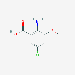 Structure - 2-Amino-5-chloro-3-methoxybenzoic acid, 95%