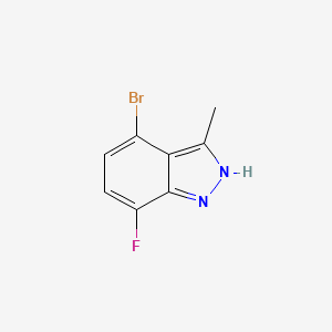 Structure - 4-Bromo-7-fluoro-3-methyl-1h-indazole, 98%
