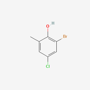 Structure - 2-Bromo-4-chloro-6-methylphenol, 98%