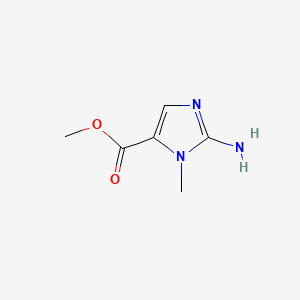 Structure - 2-Amino-3-methyl-3h-imidazole-4-carboxylic acid methyl ester, 95%