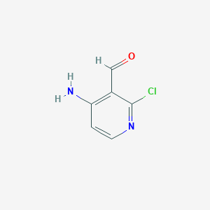 Structure - 4-Amino-2-chloro-pyridine-3-carbaldehyde, 95%