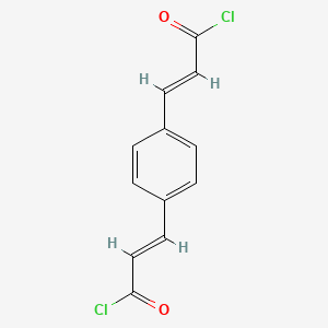 Structure - 3,3'-Benzene-1,4-diylbisprop-2-enoyl chloride, 95%