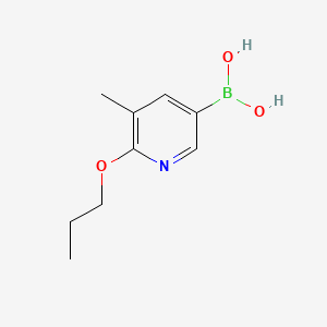 Structure - 5-Methyl-6-propoxypyridine-3-boronic acid, 95%