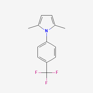 Structure - 2,5-Dimethyl-1-[4-(trifluoromethyl)phenyl]-1H-pyrrole, 95%