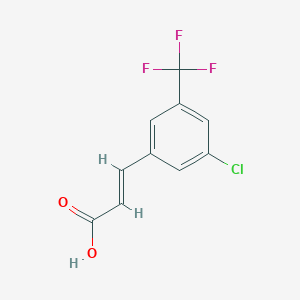 Structure - 3-Chloro-5-(trifluoromethyl)cinnamic acid, 95%