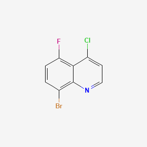 Structure - 8-Bromo-4-chloro-5-fluoroquinoline, 95%