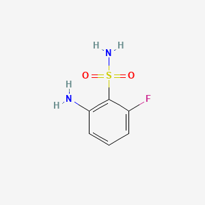 Structure - 2-Amino-6-fluorobenzenesulphonamide, 95%