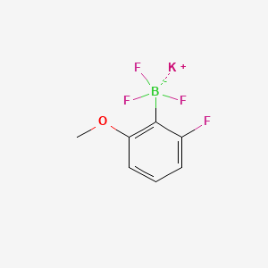 Structure - Potassium trifluoro(2-fluoro-6-methoxyphenyl)borate, 95%
