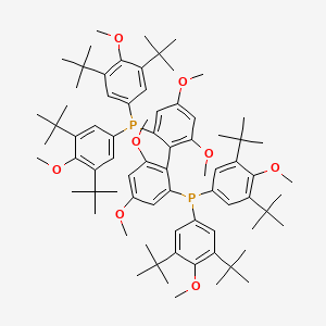 Structure - (S)-2,2'-Bis[bis(4-methoxy-3,5-di-t-butylphenyl)phosphino]-4,4',6,6'-tetramethoxy)-1,1'-biphenyl, min. 97% (S)-DTBM-Garphos™