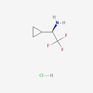 Structure - (1R)-1-cyclopropyl-2,2,2-trifluoroethylamine hydrochloride, ≥99.0%