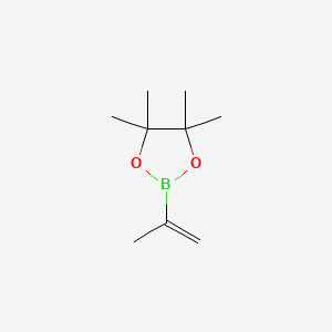 Structure - 2-Isopropenylboronic acid, pinacol ester, 98% (Phenothiazine as stabilizer)