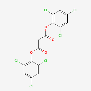 Structure - Malonic acid bis(2,4,6-trichlorophenyl) ester, 98%