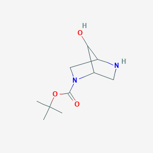 Structure - tert-Butyl 7-hydroxy-2,5-diazabicyclo[2.2.1]heptane-2-carboxylate, 97%